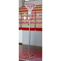 Portable basket on a column