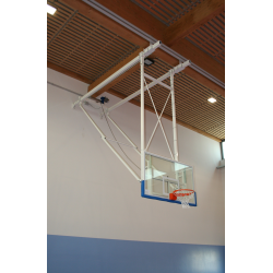 Foldable ceiling basket system