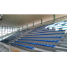 Stadium seats without backrest
