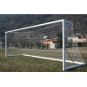 Aluminum football goals 7.32x2.44 m, tested in according to UNI EN 748