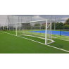 Football goals in aluminium 6x2 m with ground sleeves