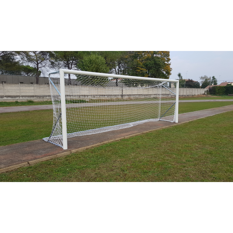 Pair of 6x2 m aluminium football doors, transportable  