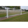 Pair of 6x2 m aluminium football doors, transportable  
