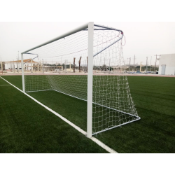 Pair of football doors 5x2 m aluminum, transportable, certified according to UNI EN 748.