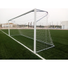 Coppia porte calcio 5x2 m in alluminio, trasportabili, certificate secondo norma UNI EN 748.