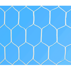 Hexagonal mesh for football goal regulatory