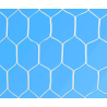 Coppia reti per porte da calcio maglia esagonale, dim. 7,50x2,50 m
