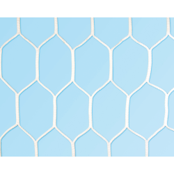 Football goal net, hexagonal mesh