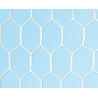 Coppia reti per porte da calcio maglia extra esagonale, dim.m.7,50x2,50