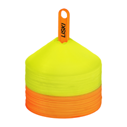 Colored delimiting cones for football training