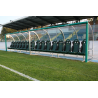 Coach bench with leather seats