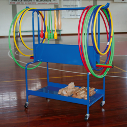 Locker for gymnastics equipment