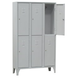 Metal cabinet for changing rooms