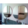 Wall mirror without a frame