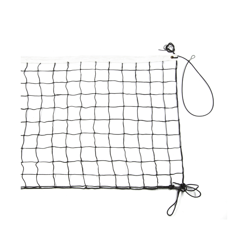 Volleyball net with knot work