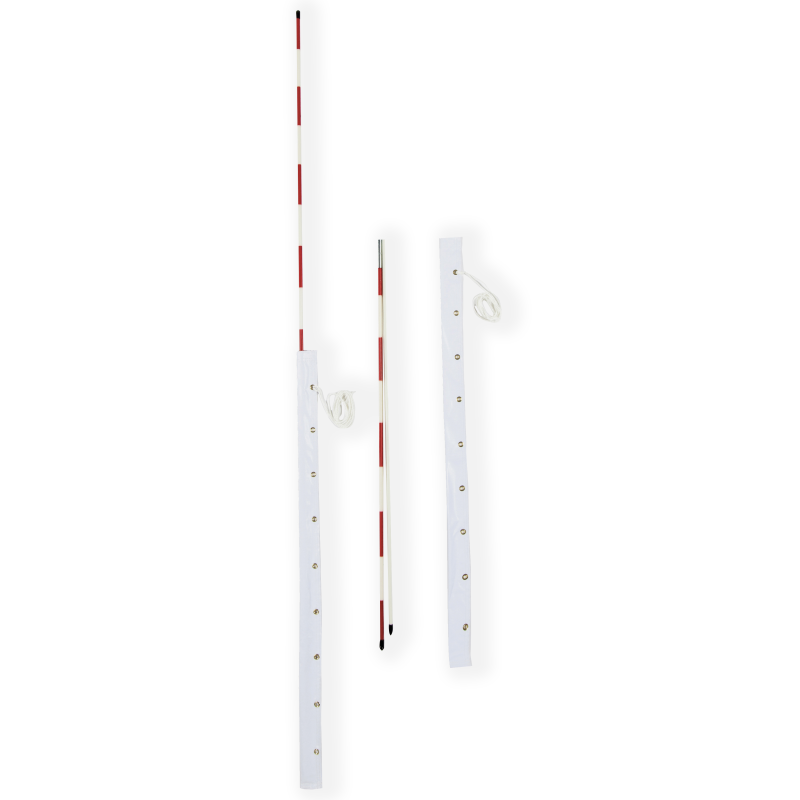 Pair of volleyball antennas removable in two pieces