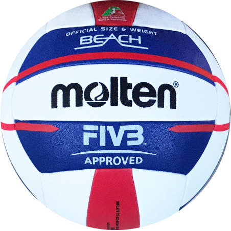 Balle De Beach Volley Molten BV1500-OR - Taille 5 - Blanc/Orange/Argent