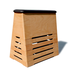 Plinto in legno a cassoni ricoperto in similpelle