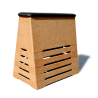 Plinth made of wood covered in synthetic leather