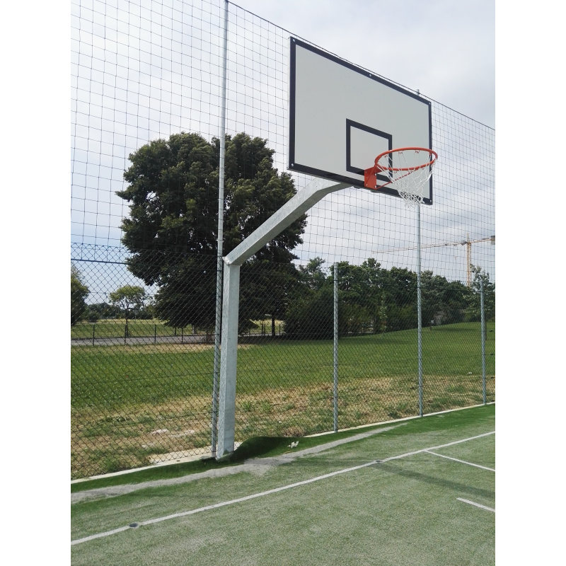 Monotubolar basketball facility overhang 165 cm.Tested in according to UNI EN 1270.