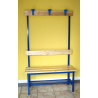 Dressing bench with seat, backrest and clother hanger hooks m.1