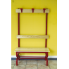 Dressing bench with seat, backerest and clother hanger hooks m.1
