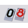 Black numerical table for basketball