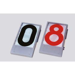 Black numerical table for basketball