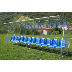 Panchina coperta per stadi e campi di calcio