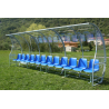Indoor bench for stadiums and football fields