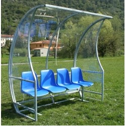 Aluminium and polycarbonate bench 4 frames