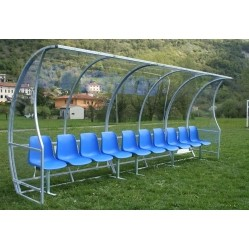 Aluminium and polycarbonate bench 10 frames