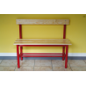 Bench for dressing room with back