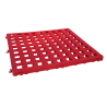 Grating in red modular plastic