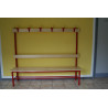 Dressing bench with seat, backerest and clother hanger hooks m.2