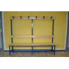 Dressing bench with seat, backrest and cloter hanger hooks m.2