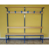Dressing bench with seat, backerest,clother hanger hooks and roof m.2