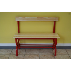 Dressing bench with seat and backrest m.1