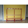 Dressing bench with seat, backerest and clother hanger hooks m.2