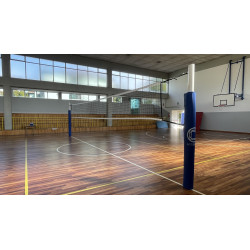 Impianto pallavolo monotubolare in alluminio con bussole