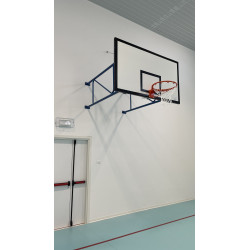Wall-mounted basketball backboards overhang 185 cm