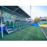 Bench with synthetic leather seats
