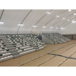 Telescopic grandstand for indoor