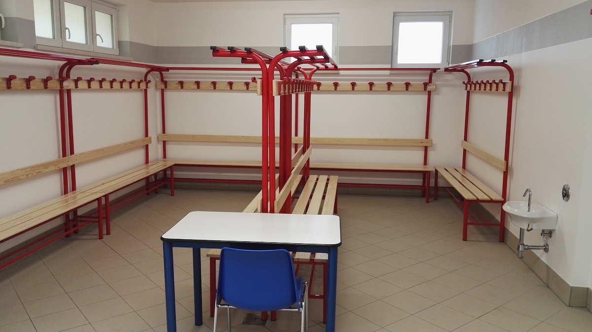 Locker rooms at Treviso Stadium