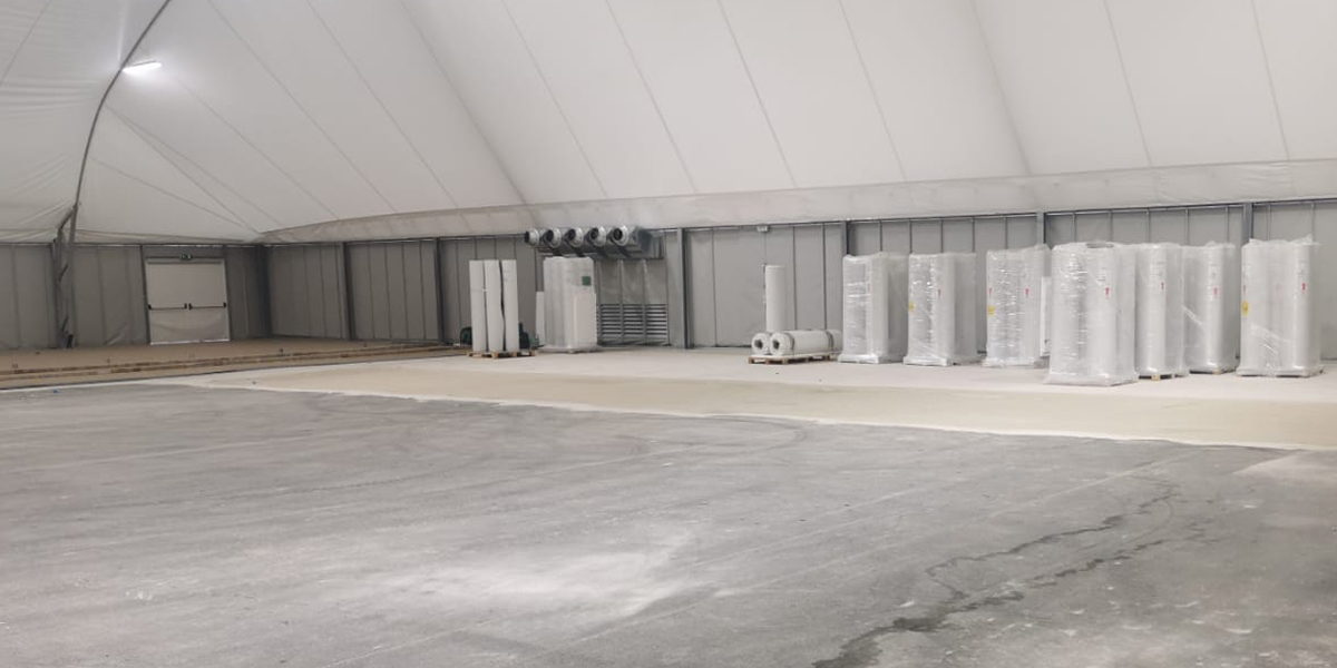preparazione del sito per montaggio tribuna